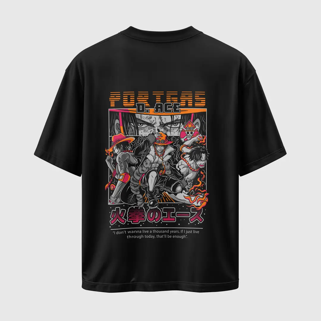 T-shirt Portgas D. Ace  (Oversized/Simple)