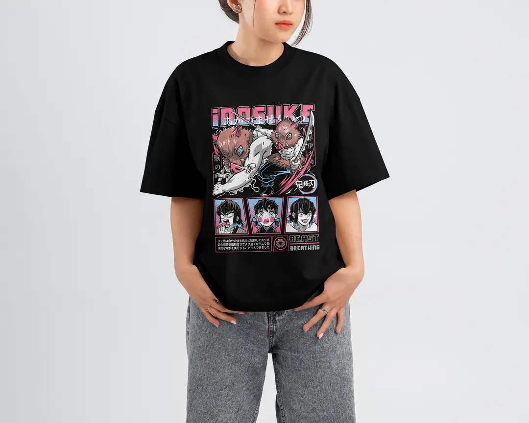 T-shirt Demon Slayer Inosuke Hashibira(Oversized/Simple)