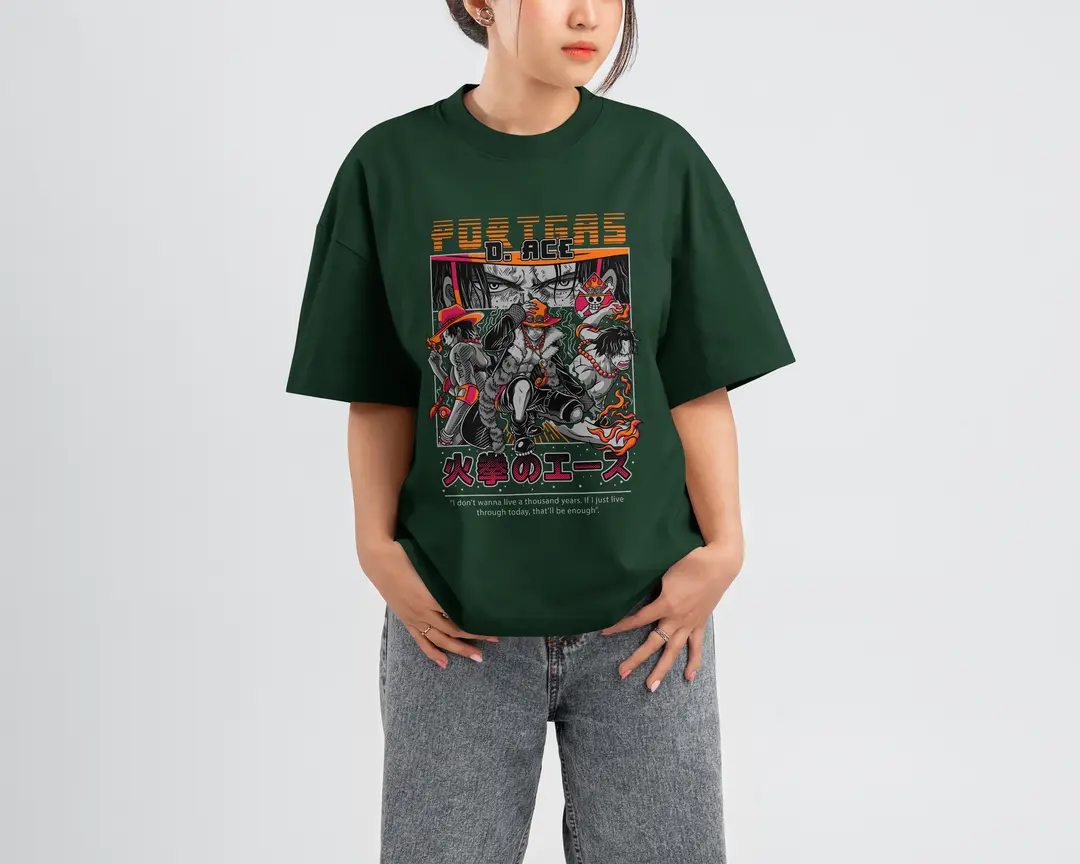 T-shirt Portgas D. Ace  (Oversized/Simple)