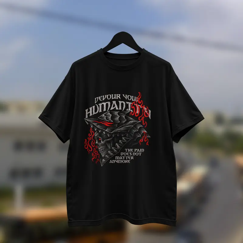 T-shirt Berserk Devour your humanity (Oversized/Simple)