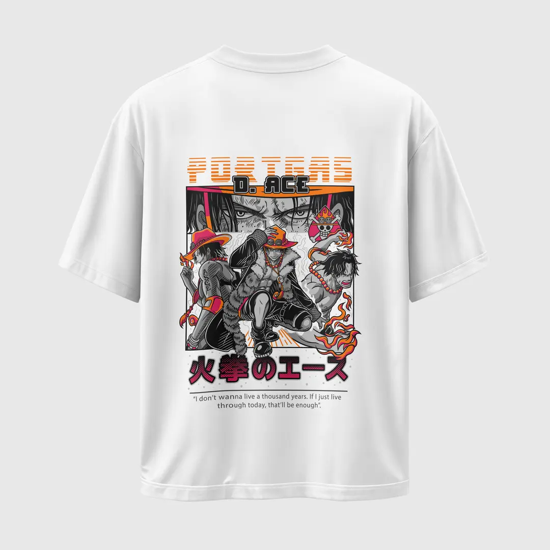 T-shirt Portgas D. Ace  (Oversized/Simple)