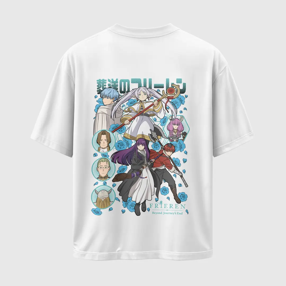 T-shirt Frieren Echoes of the Hero’s Party (Oversized/Simple)