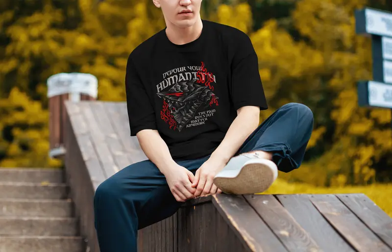 T-shirt Berserk Devour your humanity (Oversized/Simple)