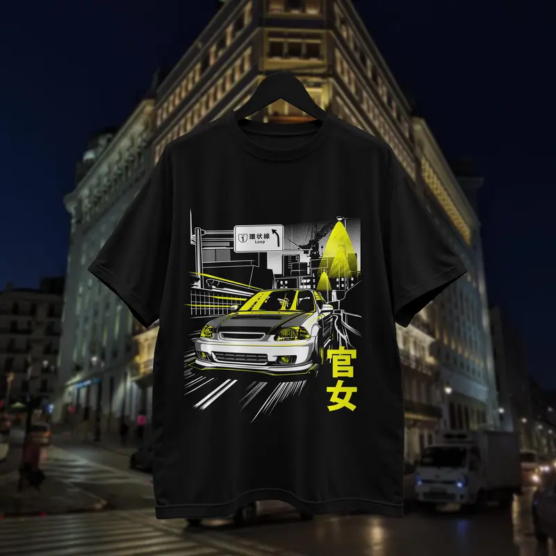 T-shirt Honda Civic EK9 (Oversized/Simple)