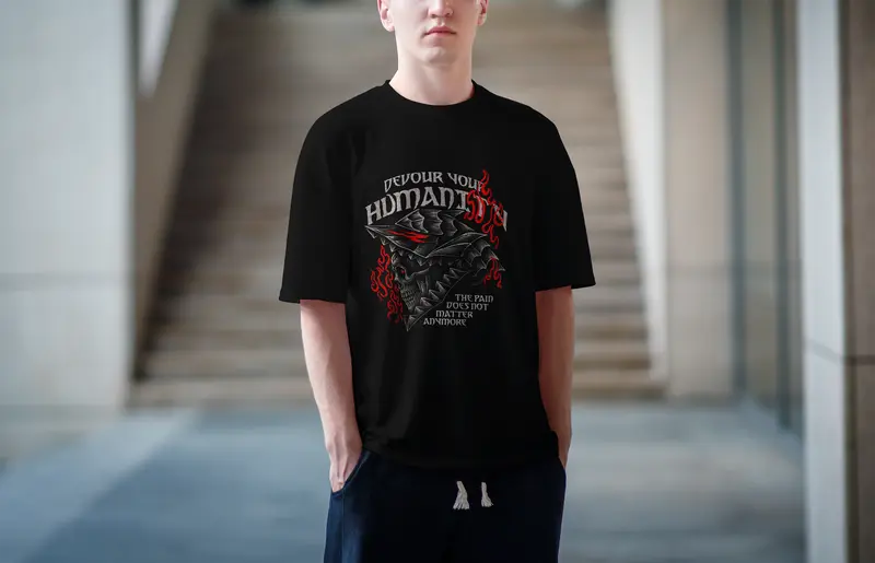 T-shirt Berserk Devour your humanity (Oversized/Simple)