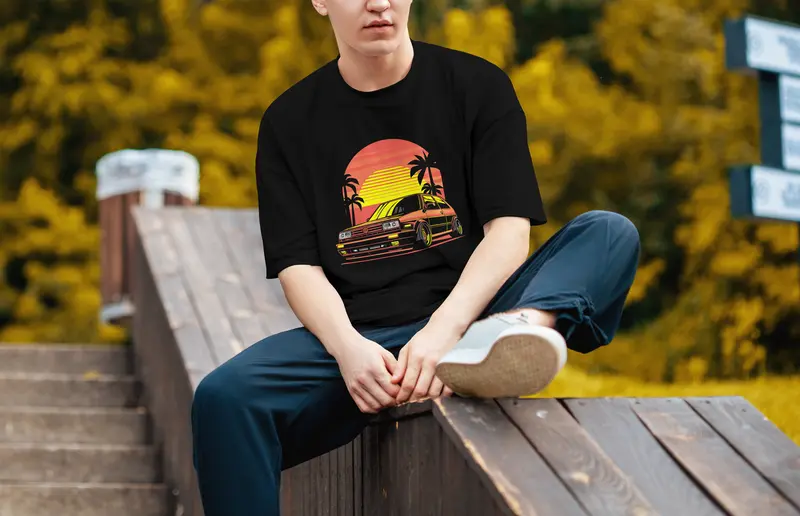 T-shirt Volkswagen Golf MK2 (Oversized/Simple)