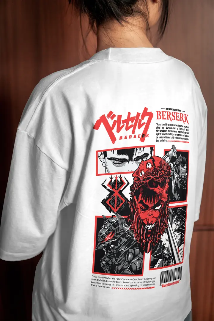 T-shirt Berserk Black Swordsman(Oversized/Simple)