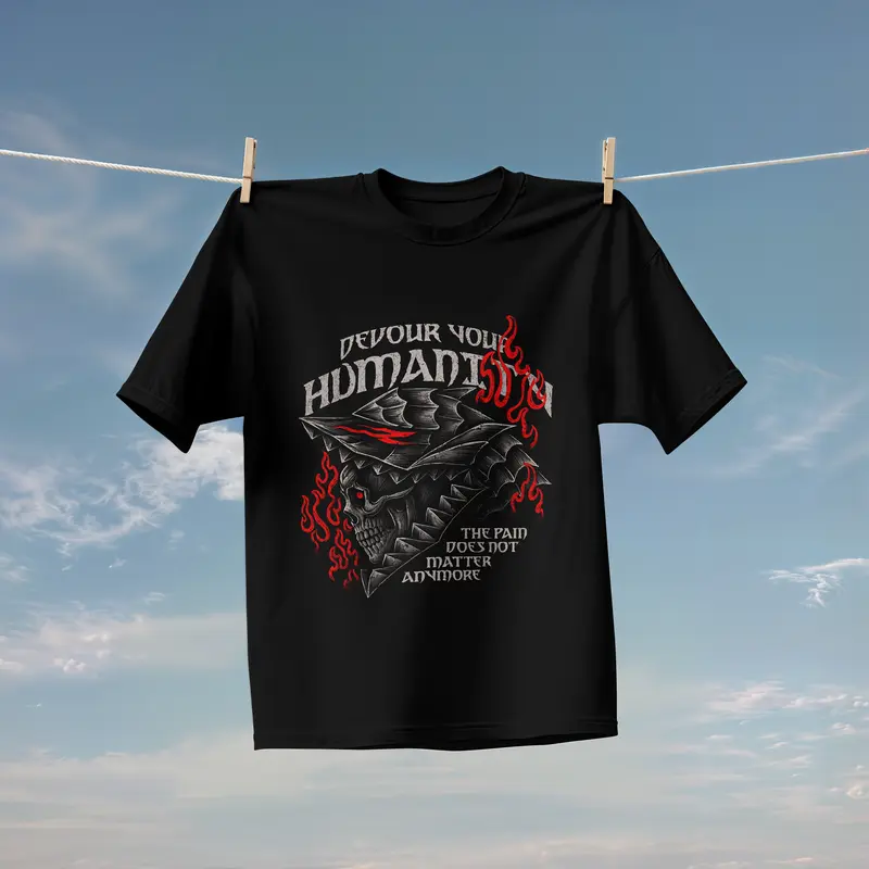 T-shirt Berserk Devour your humanity (Oversized/Simple)