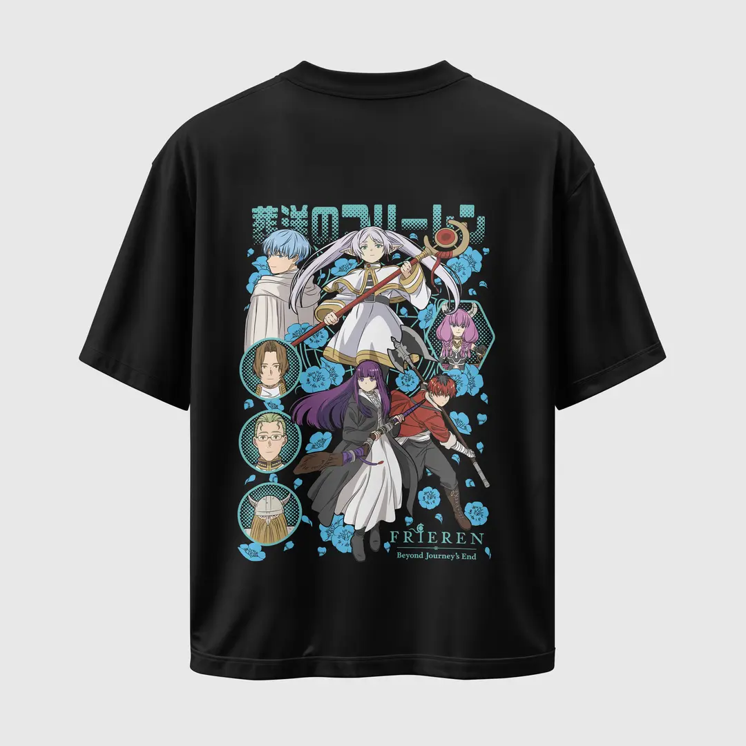 T-shirt Frieren Echoes of the Hero’s Party (Oversized/Simple)