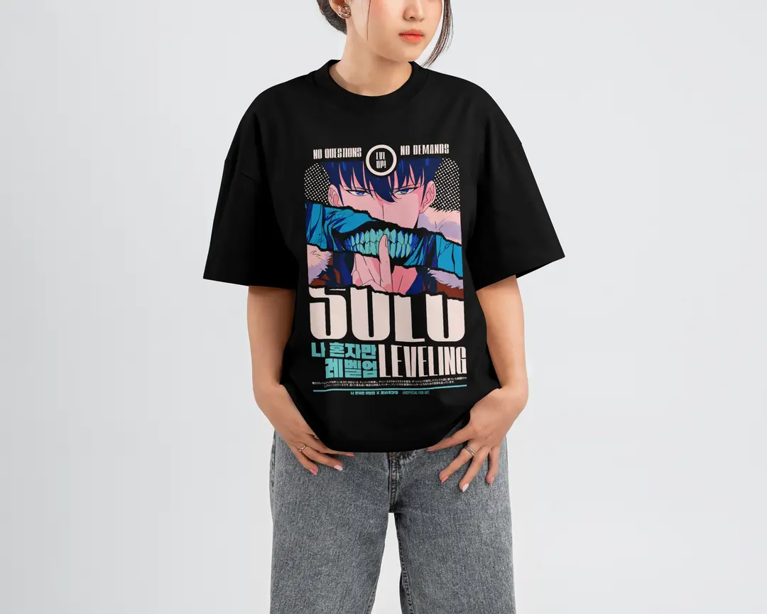 T-shirt Solo Leveling Level UP (Oversized/Simple)