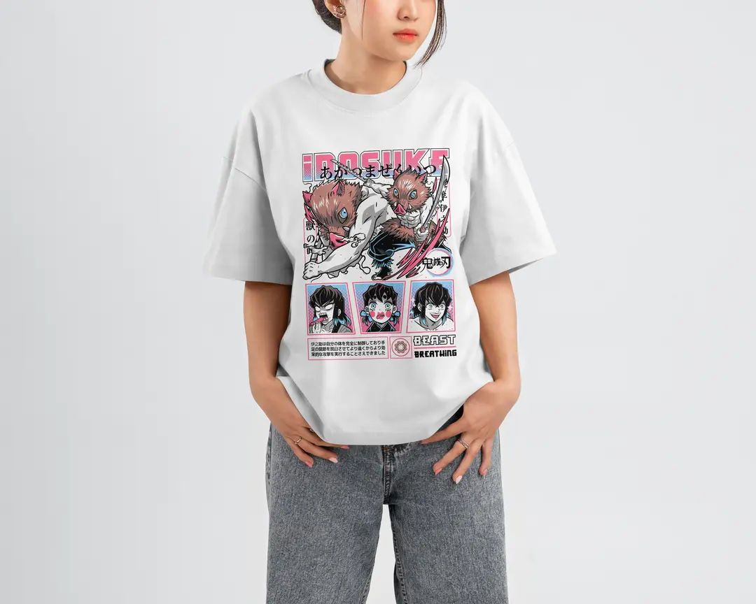 T-shirt Demon Slayer Inosuke Hashibira(Oversized/Simple)