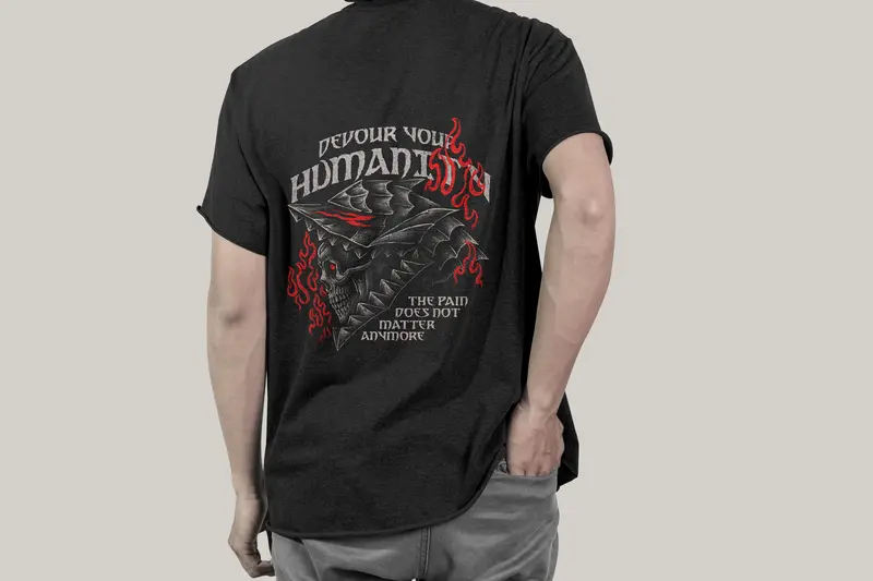 T-shirt Berserk Devour your humanity (Oversized/Simple)