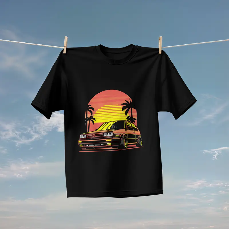 T-shirt Volkswagen Golf MK2 (Oversized/Simple)