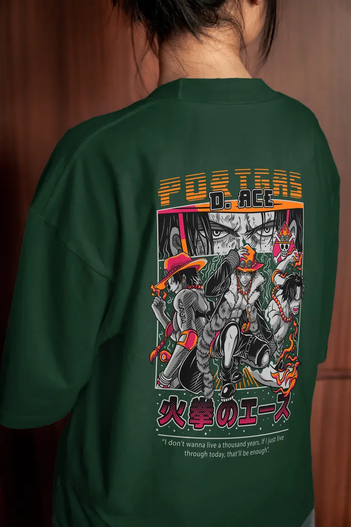 T-shirt Portgas D. Ace  (Oversized/Simple)