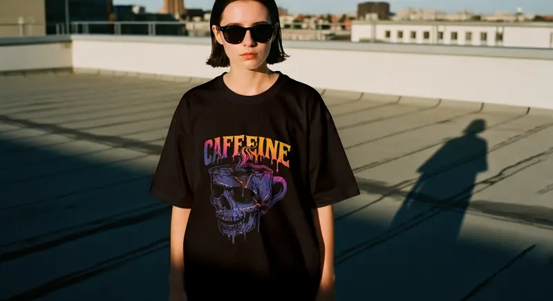 T-shirt Caffeine (Oversized/Simple)