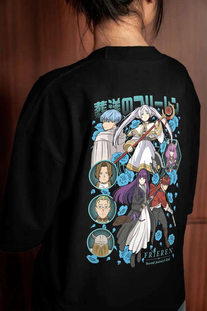 T-shirt Frieren Echoes of the Hero’s Party (Oversized/Simple)