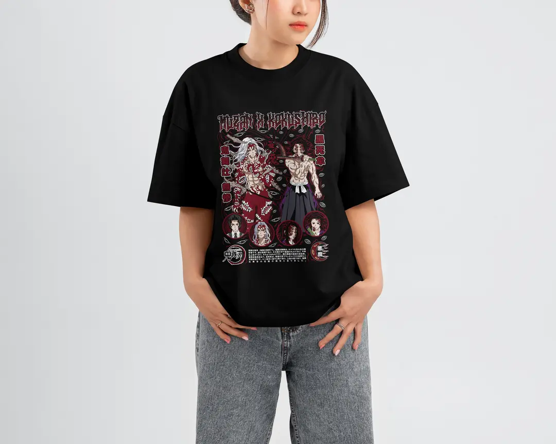 T-shirt Muzan & Kokushibo: The Demon Kings (Oversized/Simple)