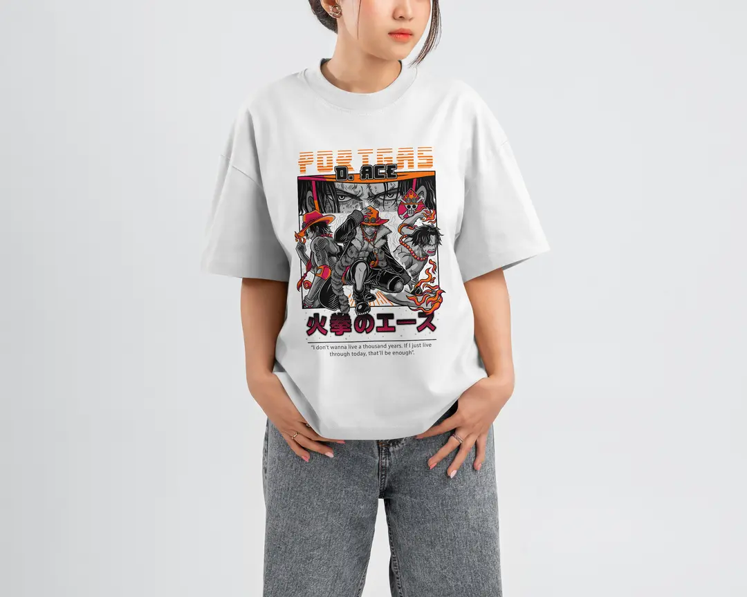T-shirt Portgas D. Ace  (Oversized/Simple)