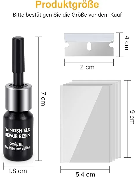 جل إصلاح زجاج السيارة