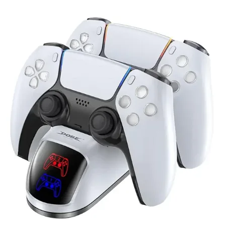 Station de Charge Manette PS5 - Chargeur Rapide DOBE pour Manettes PS5 avec Câble