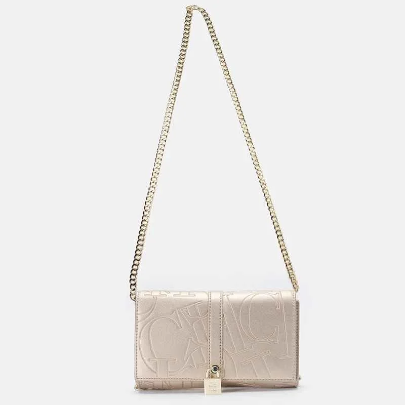 CH Autumn/Winter Fashion Shoulder Bag Solid Color Large Font Printed High Quality PU Material Explosive Women's Crossbody Bag