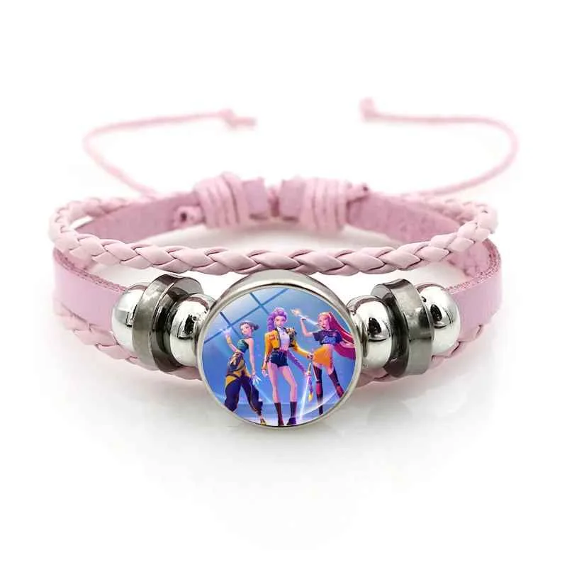 Anime Film Demon Hunters Bracelet Woven Rope Bracelet Necklace Gear Accessories Huntrix Movie Merchandise Kpop Fans Girls Gifts