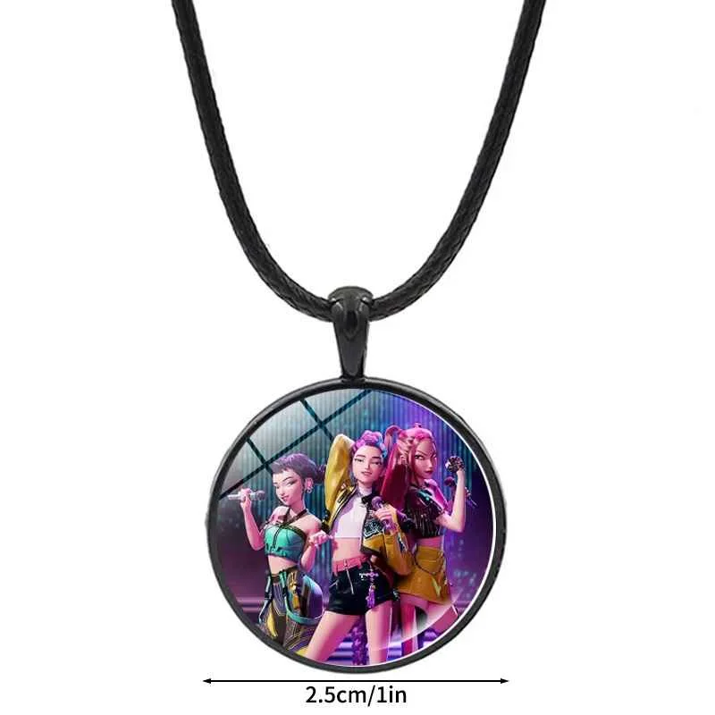 Anime Film Demon Hunters Bracelet Woven Rope Bracelet Necklace Gear Accessories Huntrix Movie Merchandise Kpop Fans Girls Gifts