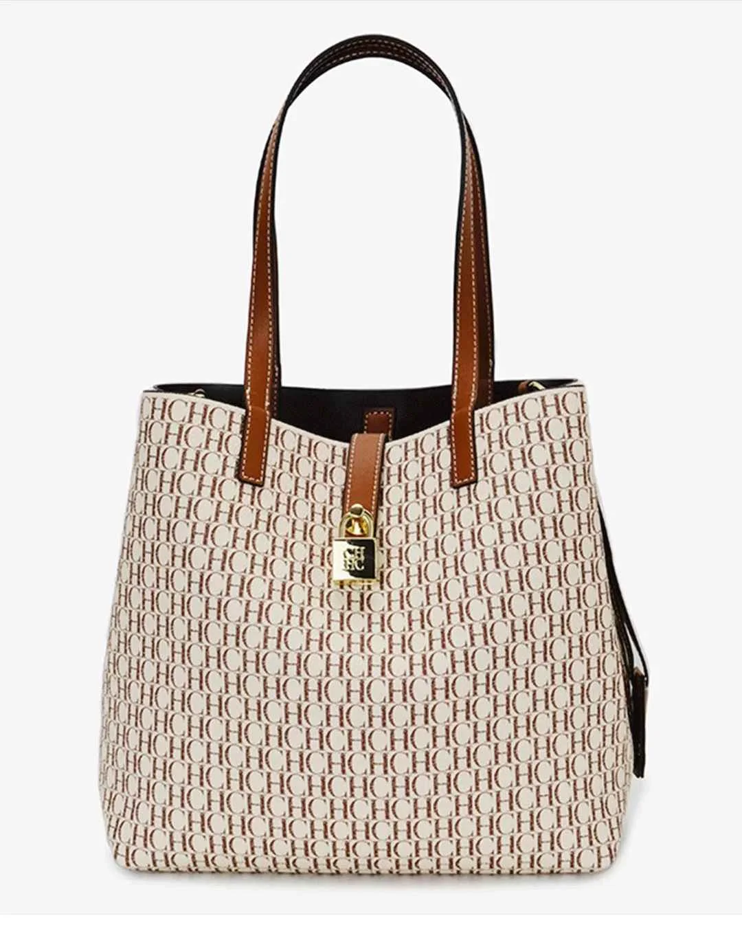 CH Women's Bag Shoulder Bag Simple Large Capacity Casual Resistant Brand Elegant Light Luxury Practical With Bags Pure Color