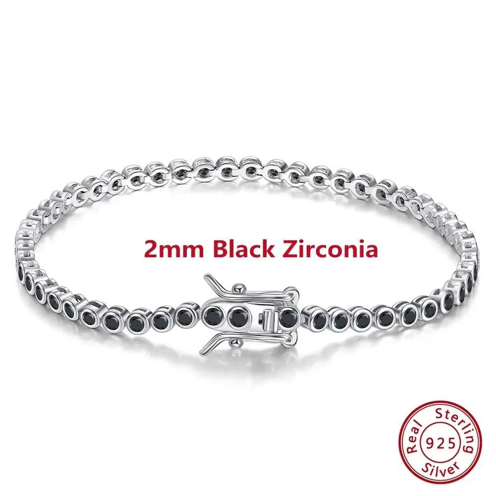 ORSA JEWELS Authentic 925 Sterling Silver Tennis Chain Bracelet Moulding Process Hanmade High-end Hand Chain for Man Woman SB128