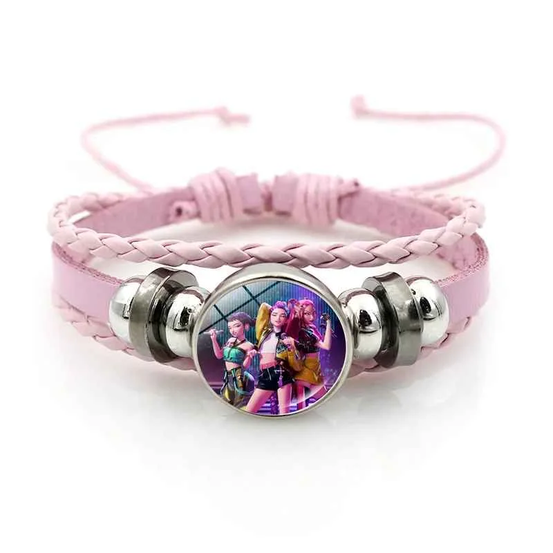 Anime Film Demon Hunters Bracelet Woven Rope Bracelet Necklace Gear Accessories Huntrix Movie Merchandise Kpop Fans Girls Gifts