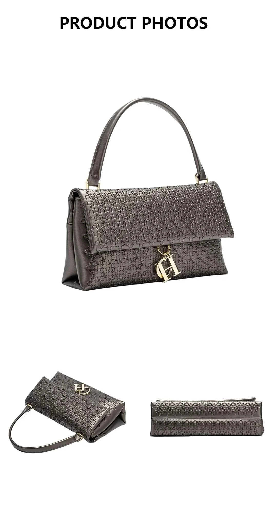CH Women's Luxury Brand Bags Fashion Simple New Large Capacity Women's Shoulder Bag Detachable With Cover Chain Bag High Quality