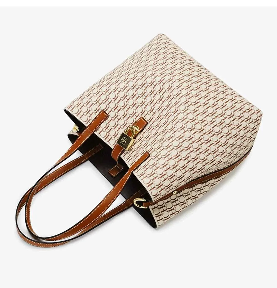 CH Women's Bag Shoulder Bag Simple Large Capacity Casual Resistant Brand Elegant Light Luxury Practical With Bags Pure Color