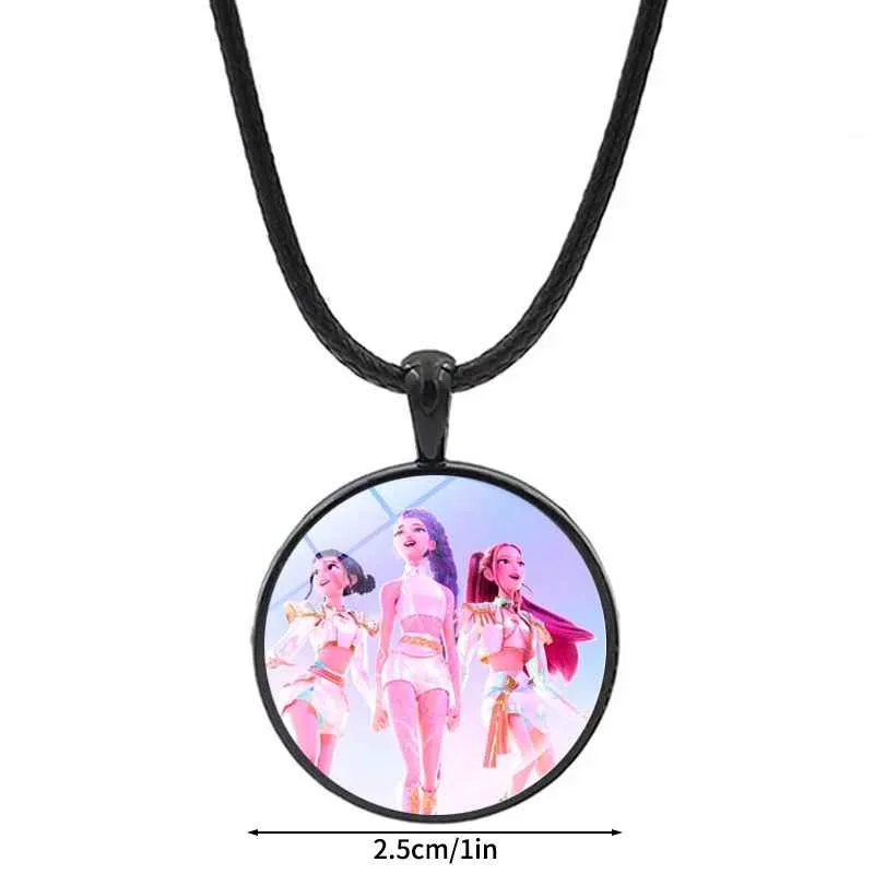 Anime Film Demon Hunters Bracelet Woven Rope Bracelet Necklace Gear Accessories Huntrix Movie Merchandise Kpop Fans Girls Gifts