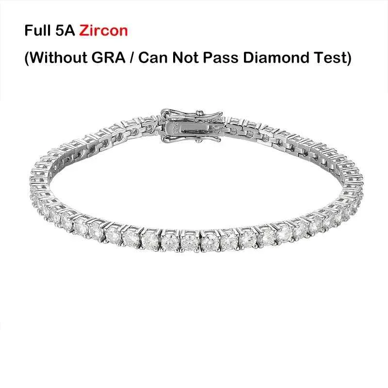 EWYA 925 Sterling Silver Moissanite Bracelet 0.1ct 3mm D VVS1 Diamond with GRA for Women Sparkling Wedding Party Fine Jewelry