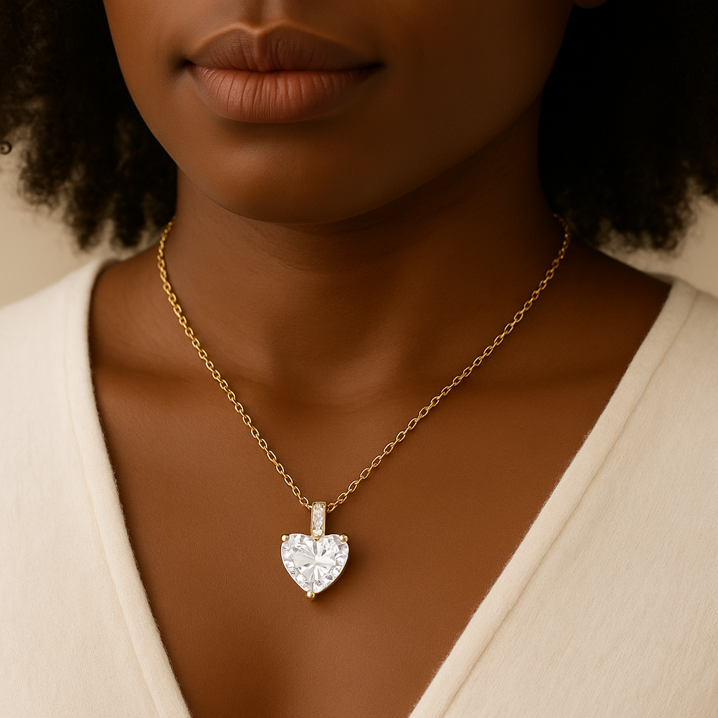 Collier Cœur Éclat d’Or – Brillez de mille feux avec élégance