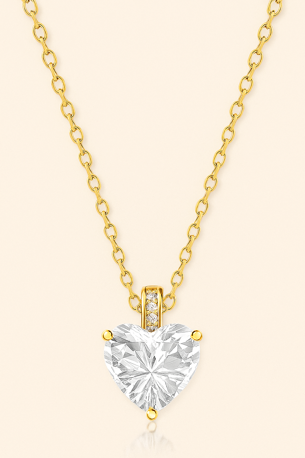 Collier Cœur Éclat d’Or – Brillez de mille feux avec élégance