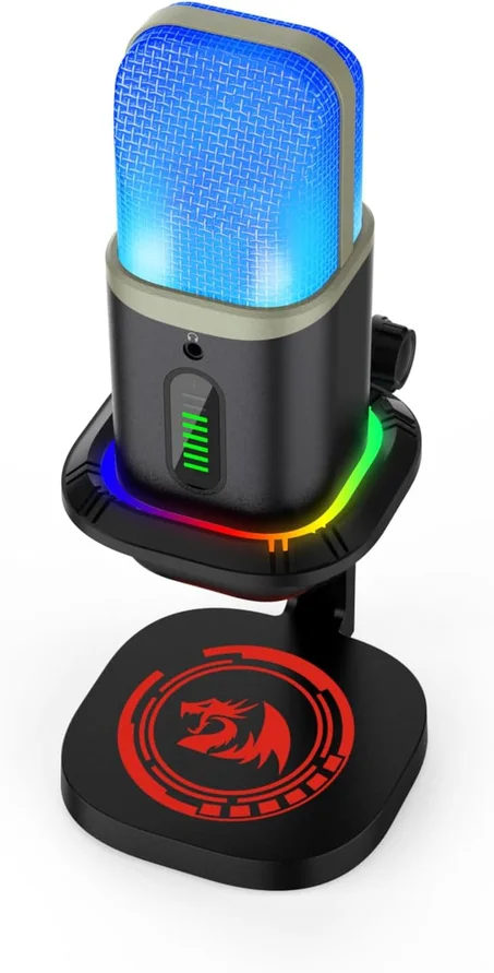 مايكروفون ستريمنج ريدراجون إيكو ويف Redragon GM305 ECHOWAVE - بإضاءة RGB احترافية