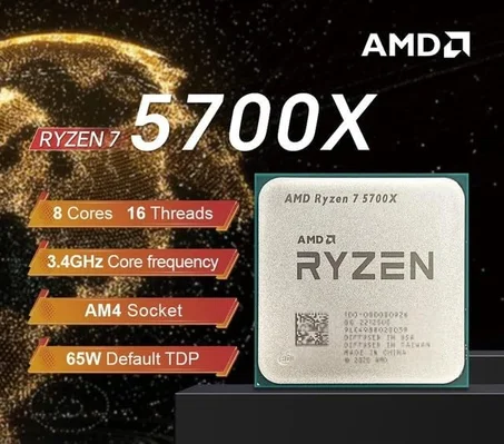 AMD Ryzen 7 5700X 8-Core 16-Thread Desktop Processor - TRAY - معالج إيه إم دي رايزن 7 5700X بدون مروحة