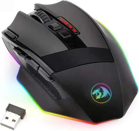 Redragon M801 PC Gaming Mouse LED RGB Backlit MMO 9 Programmable