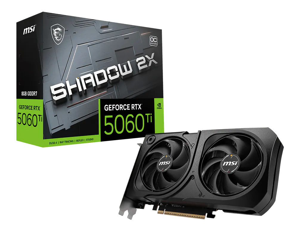 MSI RTX 5060 Ti 8G SHADOW 2X OC PLUS