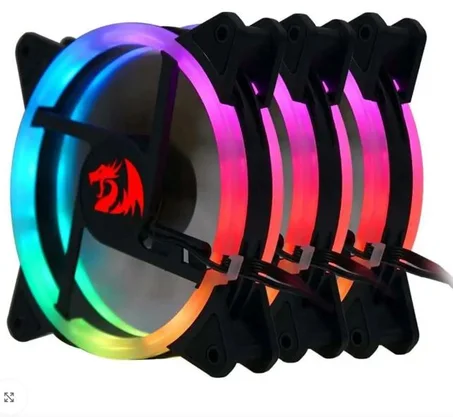 كيت مراوح كيسة كمبيوتر ريدراجون Redragon GC-F011 RGB 120mm (3 in 1 Kit)