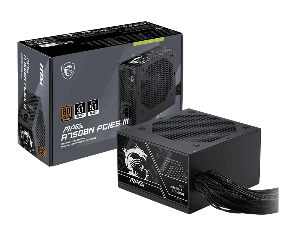 MSI MAG A750BN PCIE5 III Power Supply
