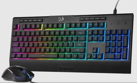 كومبو جيمنج ريدراجون Redragon S151 - كيبورد ميمبرين وماوس احترافي بإضاءة RGB