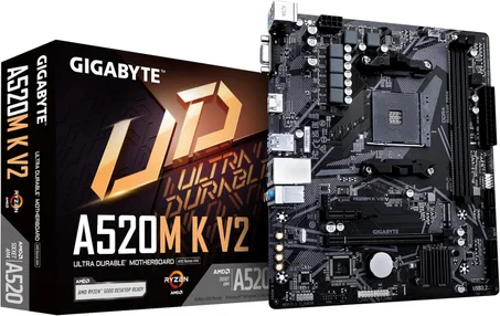 GIGABYTE A520M K V2 Socket AM4 - ماذربورد جيجابايت A520M K V2 سوكيت AM4