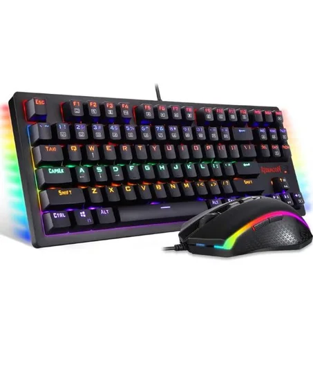 كومبو جيمنج ريدراجون Redragon S113 - كيبورد ميكانيكي وماوس احترافي RGB