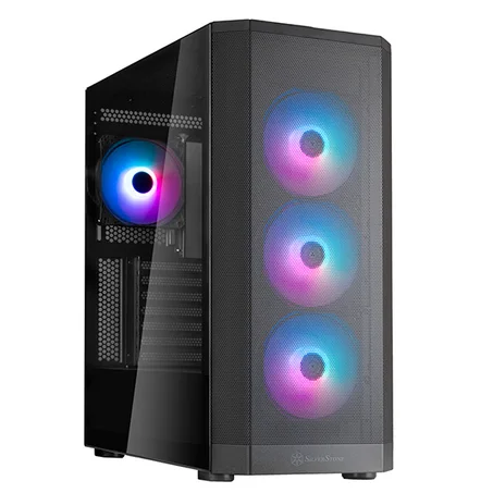 كيسة جيمنج سيلفر ستون - SilverStone FARA 514X ARGB Mid Tower Case Black