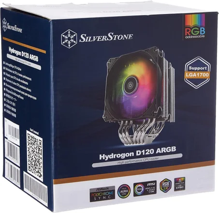 SilverStone Hydrogon D120 ARGB Dual CPU Cooler - مبرد معالج هوائي سيلفرستون هيدروجون D120 مزدوج البرج إضاءة ARGB