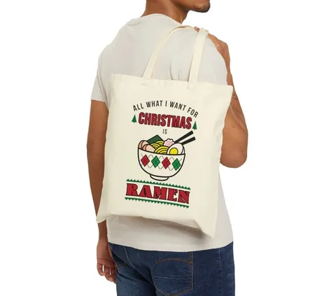 Holiday Ramen Bag Kawaii Tote bag Aesthetic Tote Bag Japanese Sweets Bag