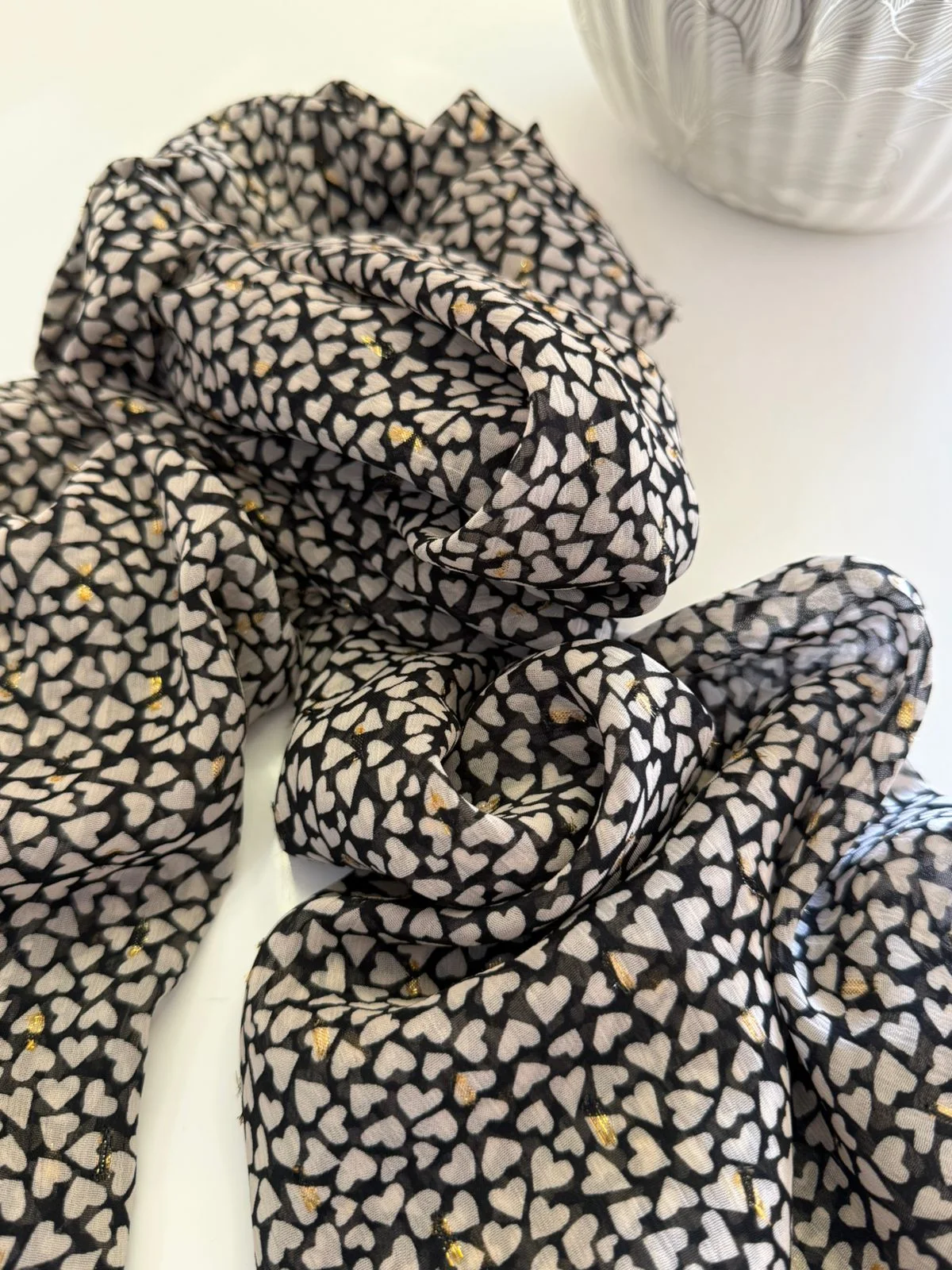 Châle # 1 - Coeur blanc