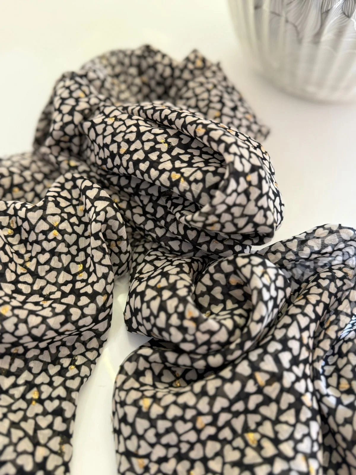 Châle # 1 - Coeur blanc